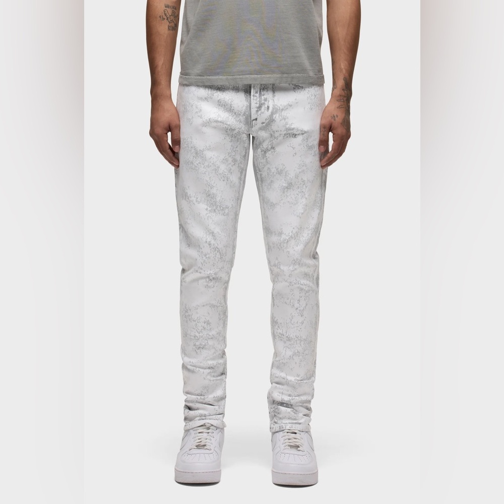 🆕 Hudson Jeans $275 ‘Zack’ Skinny in White Shatter Sz 29